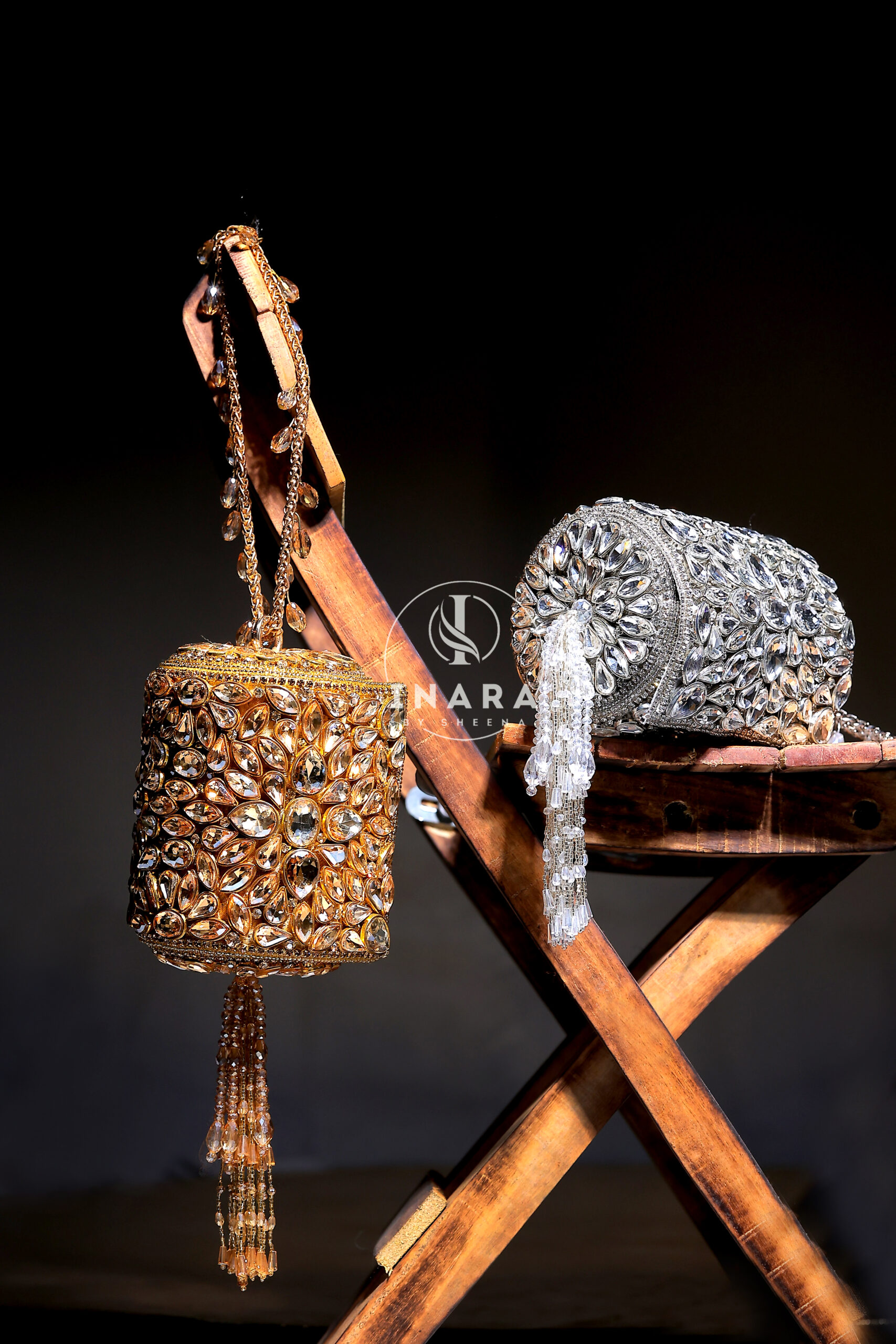Tira Gold & Silver mini cylinder Potli bag - Image 3