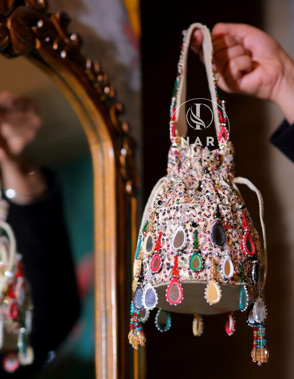 Ruhi Mirror Multicolored Potli bag