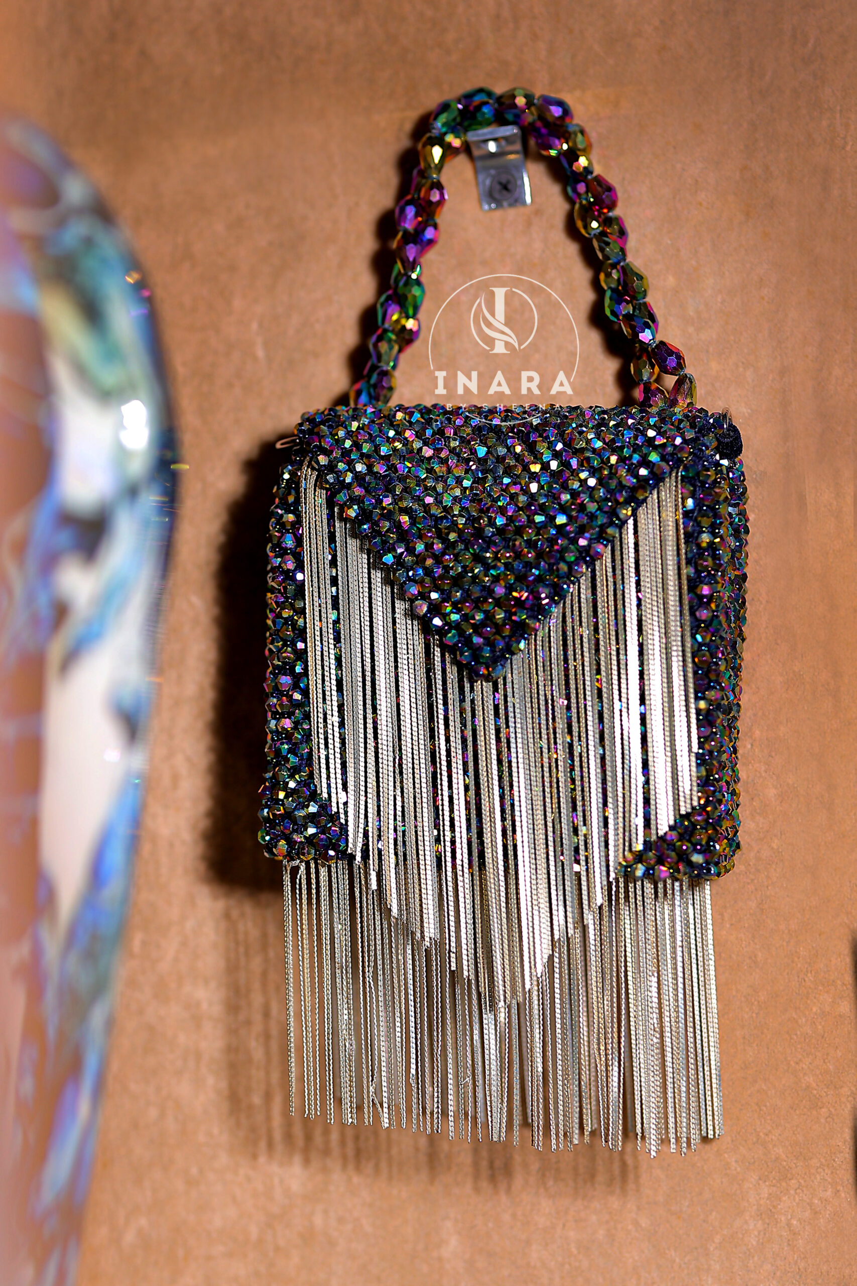 Rosa Multi beaded clutch - Image 4