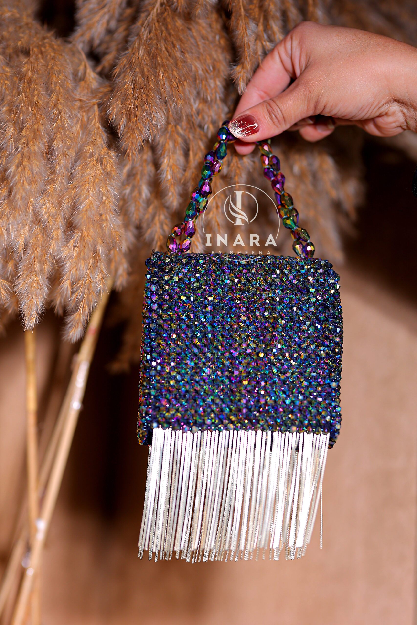 Rosa Multi beaded clutch - Image 3