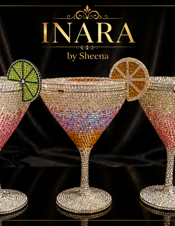 Martini Glass Crystal Clutch