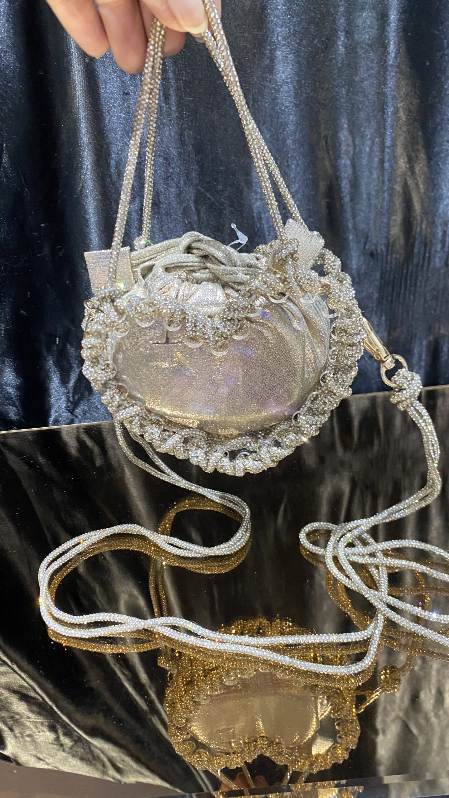 Mini Heart Rhinestone bag - Image 2