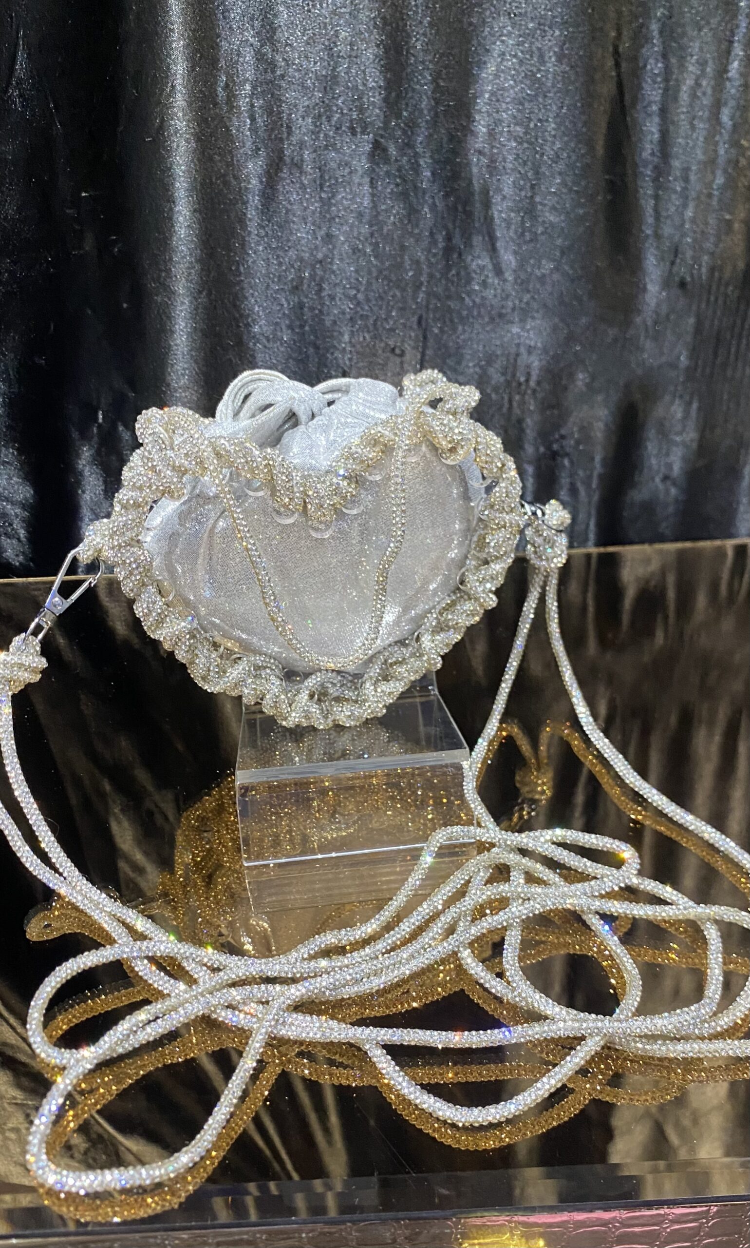 Mini Heart Rhinestone bag - Image 4
