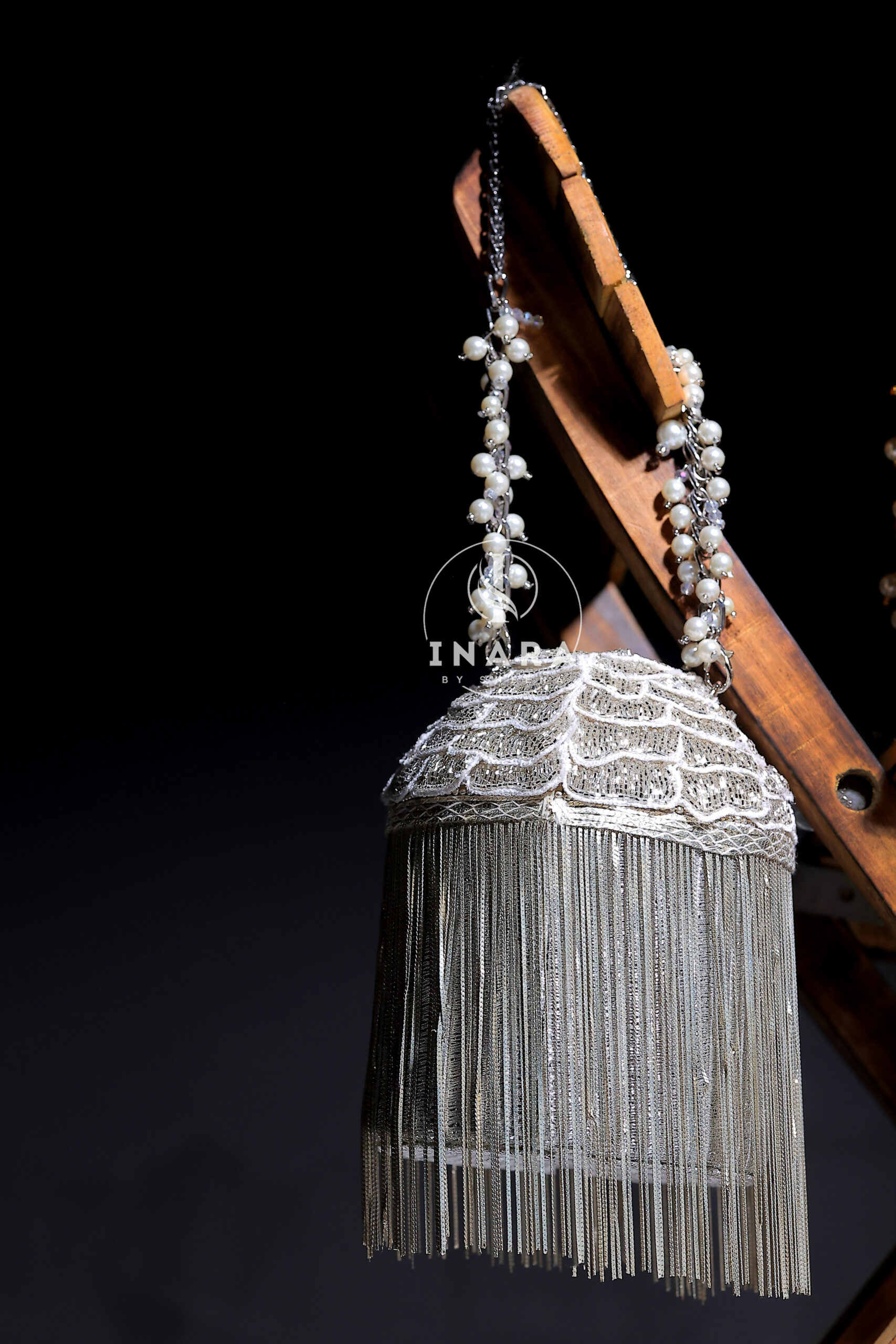 Aidah Golden & Silver Crystal Fringe Clutches - Image 4
