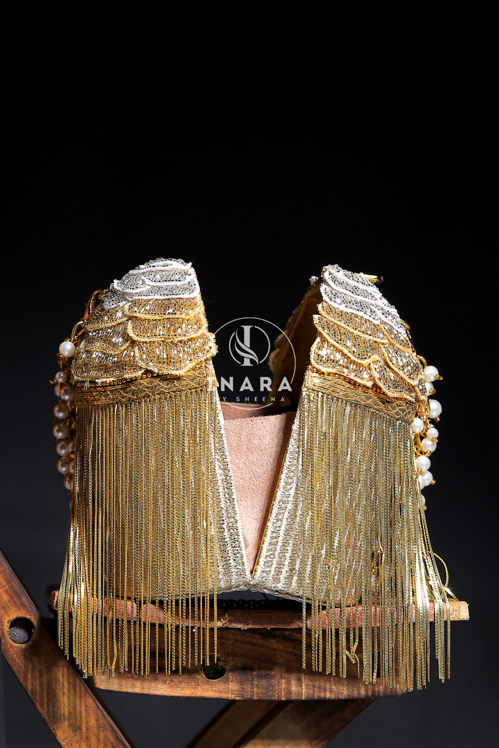 Aidah Golden & Silver Crystal Fringe Clutches - Image 2
