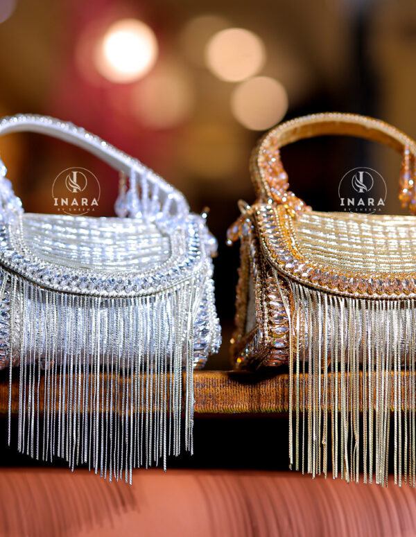 Aamira Crystal Fringe Clutch