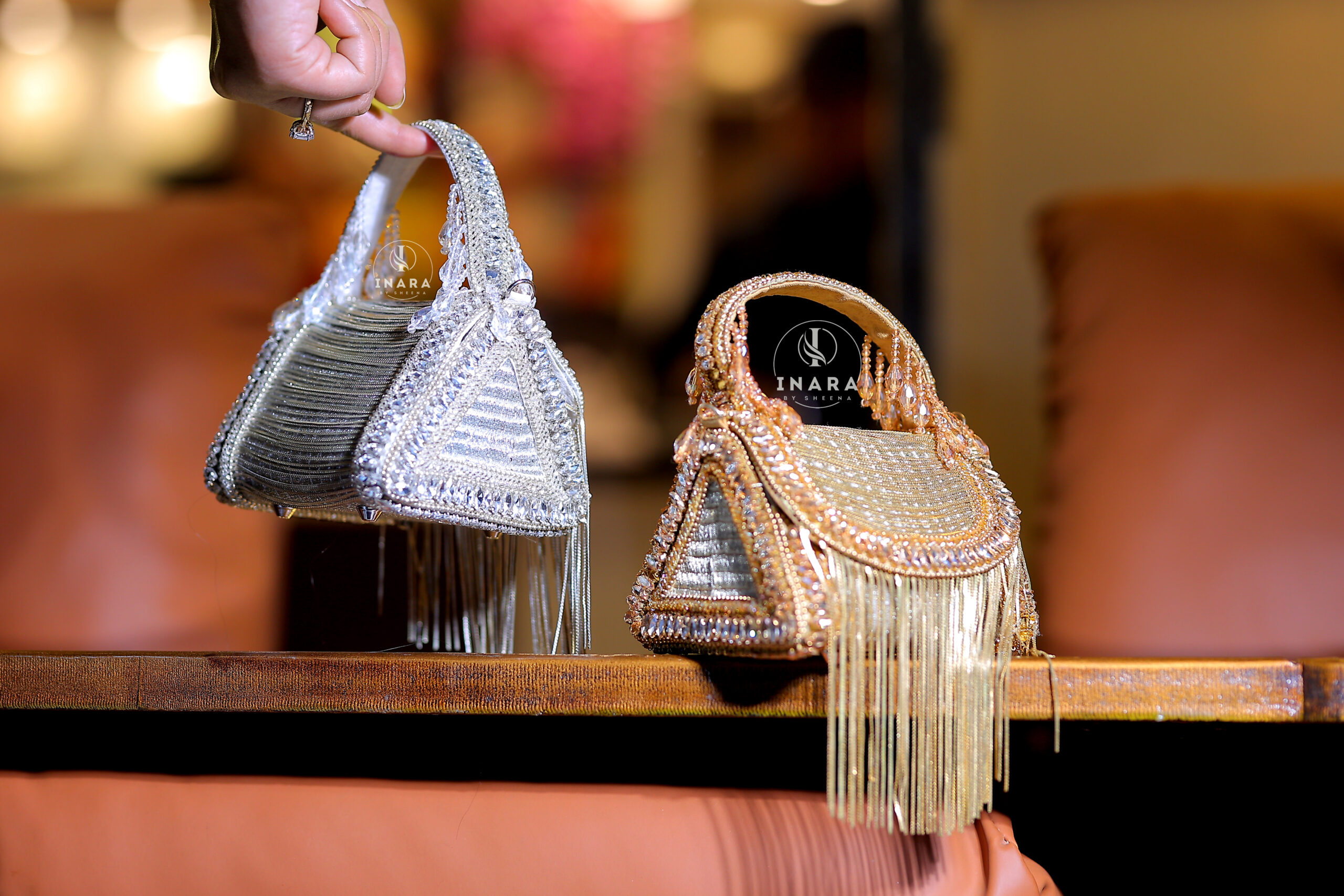 Aamira Crystal Fringe Clutch - Image 3