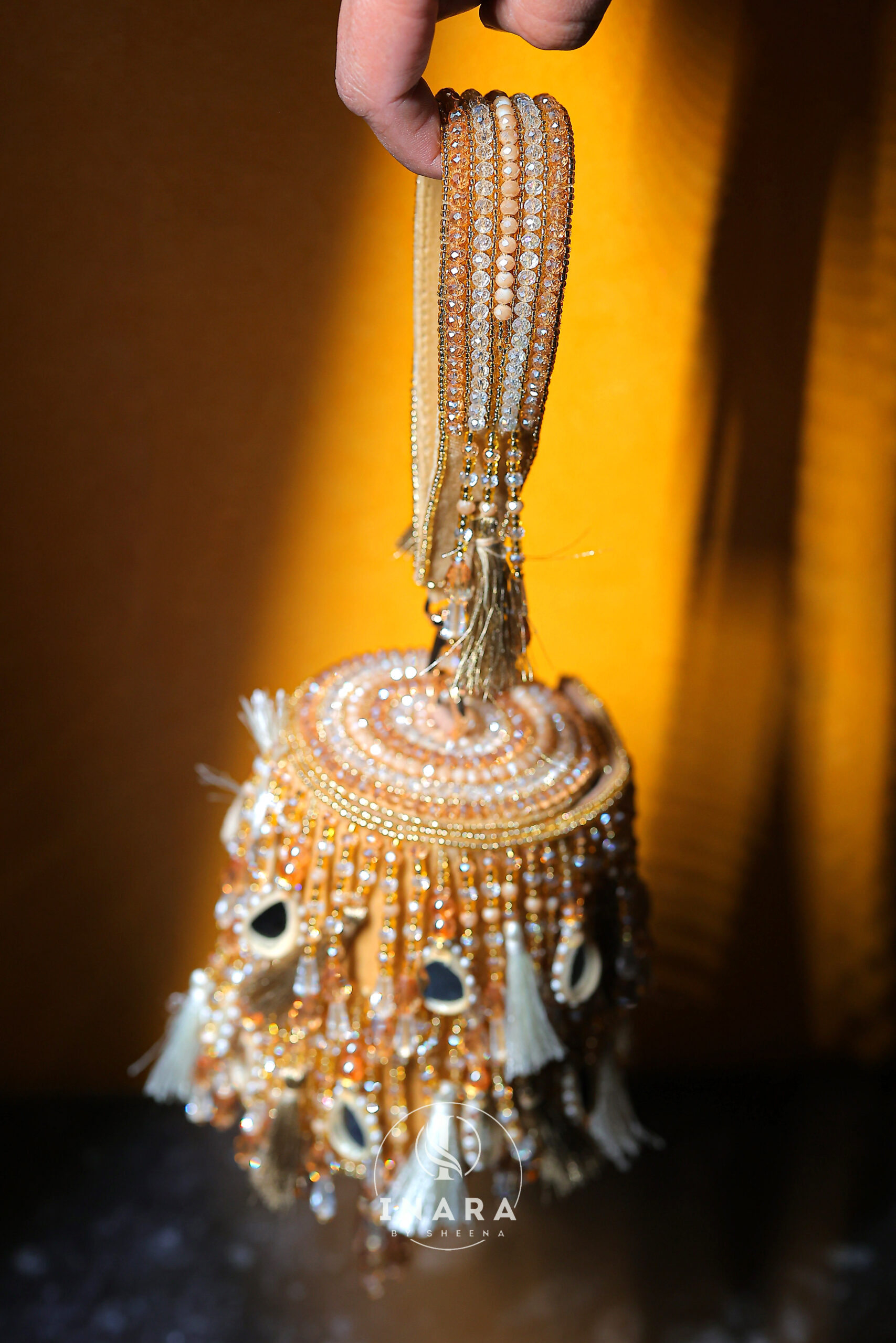 Aziza Gold & Jewel Tassel Mini bag - Image 3