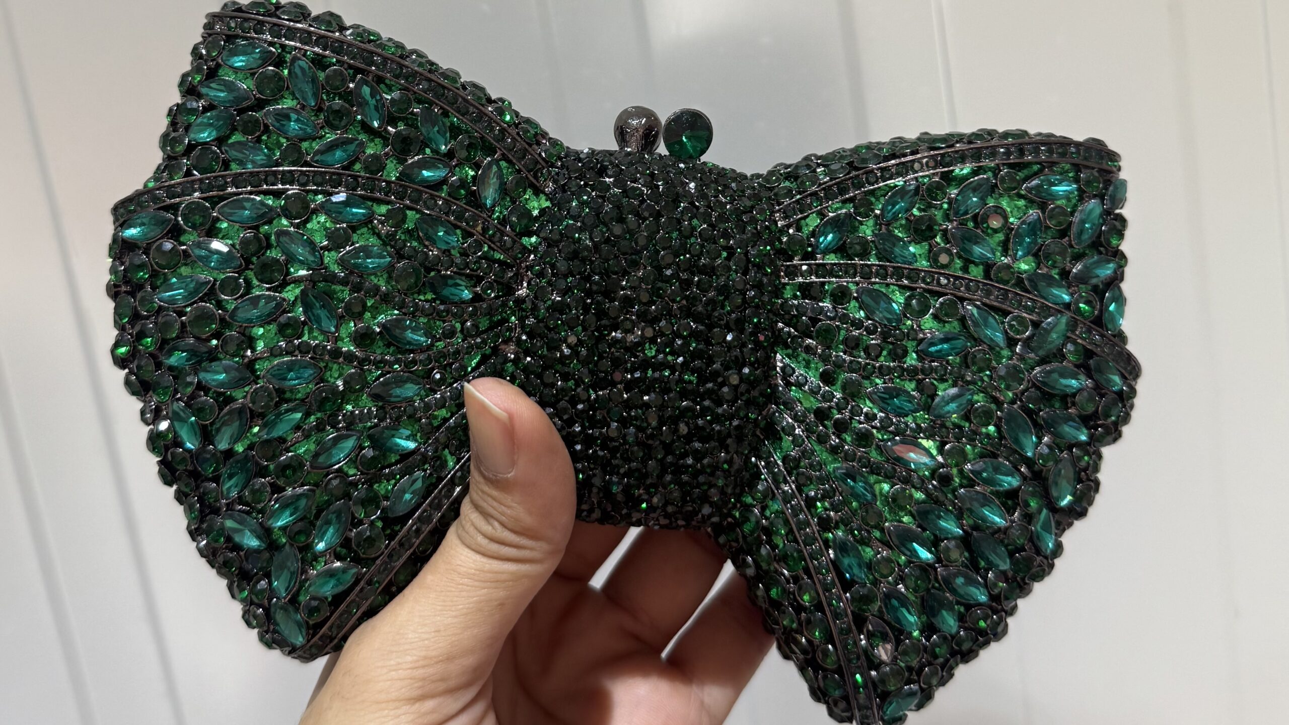 Green Bow Crystal Clutch - Image 2