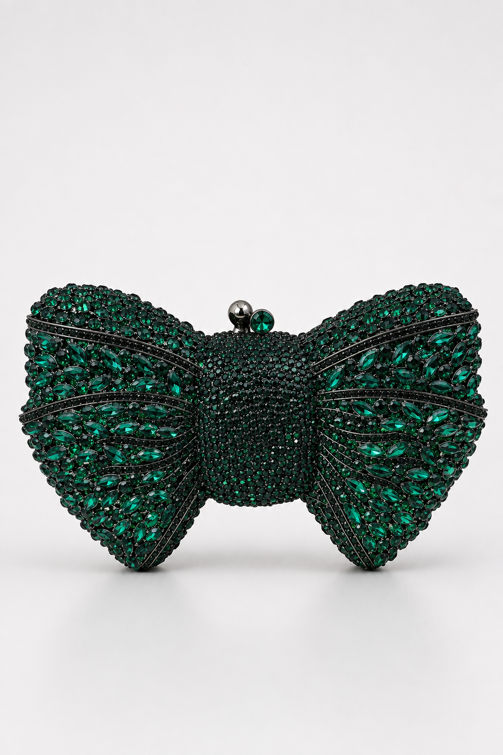 Green Bow Crystal Clutch