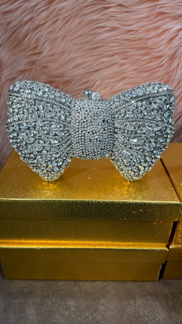 Green Bow Crystal Clutch - Image 3